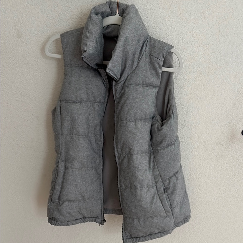 Women's Gray Puffer Vest